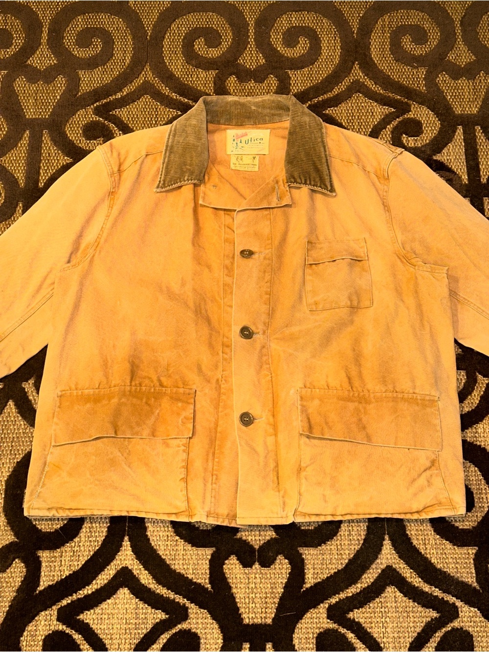 VTG 30s 40s Duxbak Utica Canvas Waterproof Hunting Rainproof Jacket READ SIZE